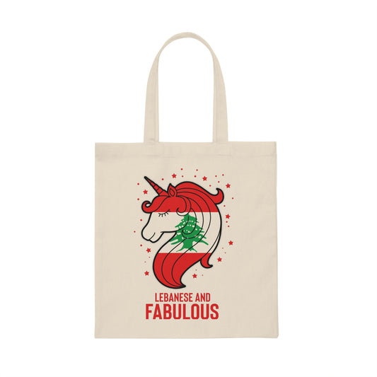 Humorous Lebanese Christmas Magical Horse Nationalistic Novelty Nationalism Chauvinistic Arabic Holidays Canvas Tote Bag