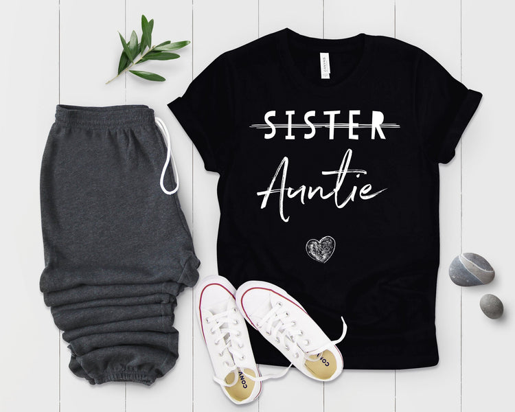Sister To Auntie Promoted To Aunt Shirt - Teegarb