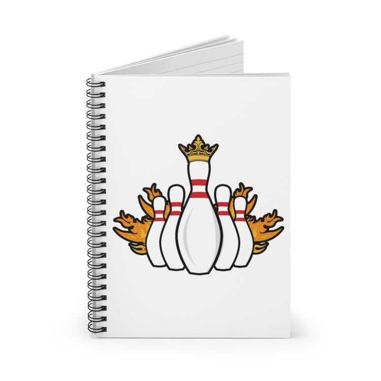 Spiral Notebook  Hilarious Bowlers Balls Expert Adept Virtuoso Professional Humorous Family Bonding Leisure Enthusiast Lover