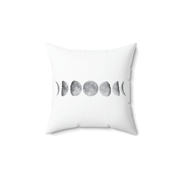 Phases of Moon Spun Polyester Square Pillow