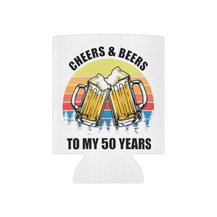 Beer Can Cooler Sleeve Novelty Vintage Cheers And Beer To My 50 Years Celebrant Hilarious Birth Feasts