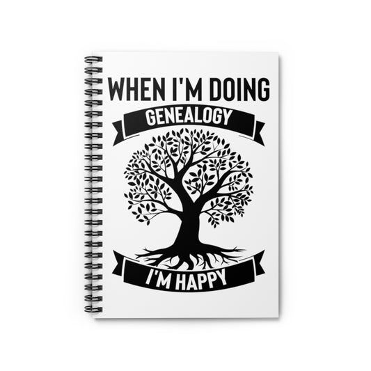 Spiral Notebook   Humorous I'm Genealogy Origins Families Tree Enthusiast Novelty Bloodlines