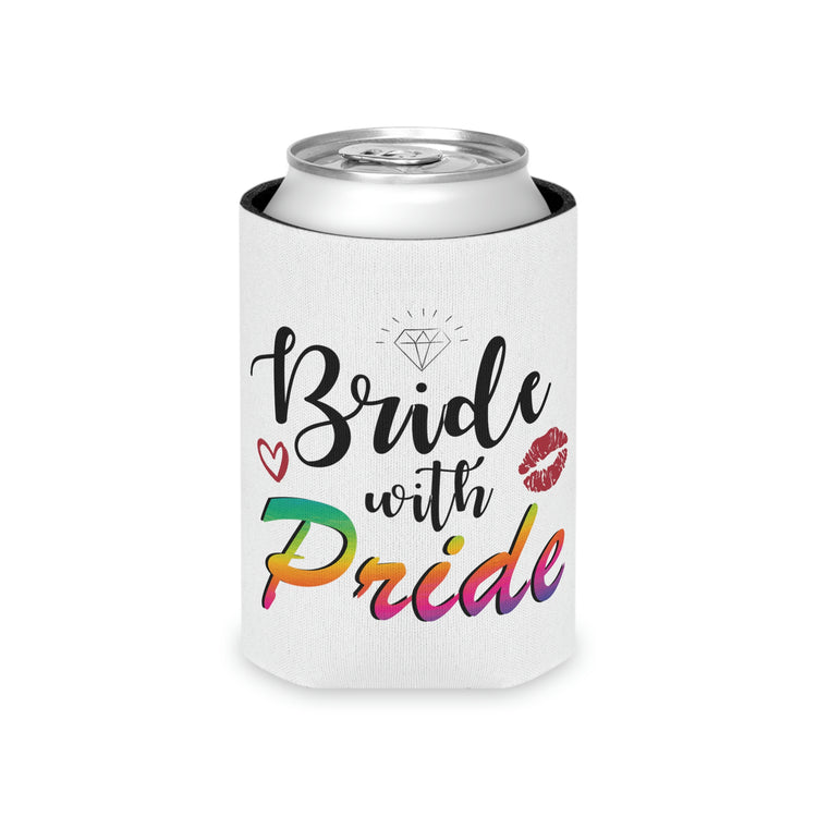 Beer Can Cooler Sleeve Humorous LGBTQ Bridal Appreciation Statements Graphic Supportive Bridesmaid Illustration