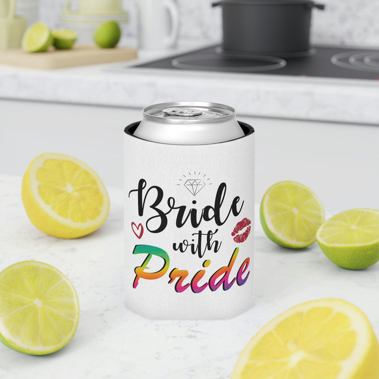 Beer Can Cooler Sleeve Humorous LGBTQ Bridal Appreciation Statements Graphic Supportive Bridesmaid Illustration