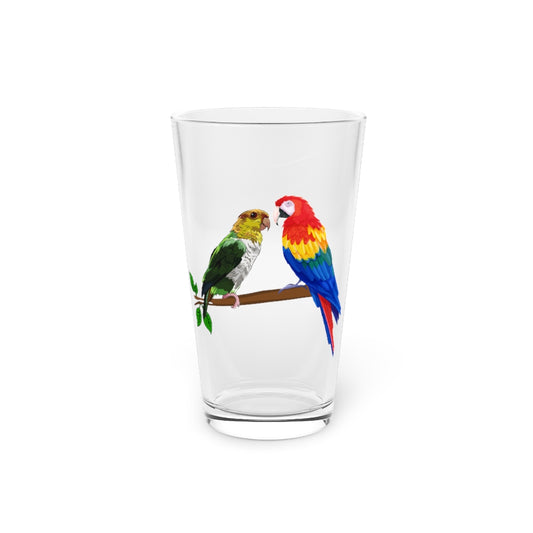 Beer Glass Pint 16oz  Humorous Birdwatcher Ornithology Cockatoo Lover Enthusiast  Novelty Cockatiel