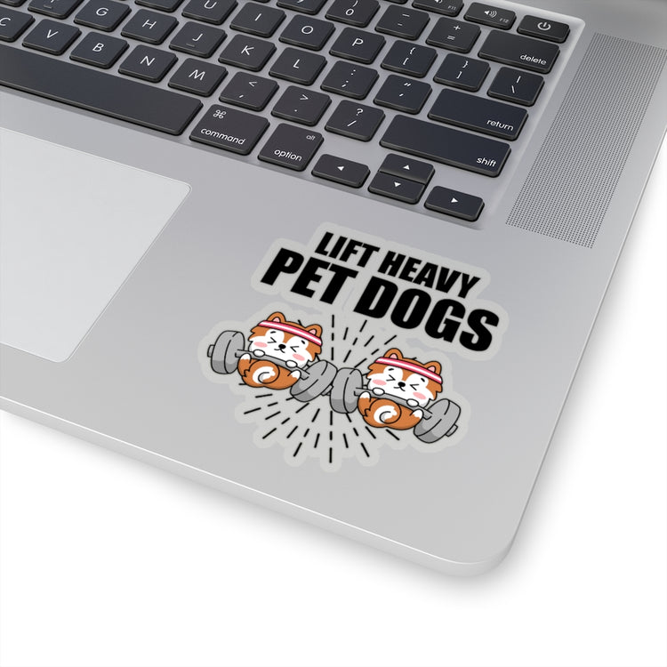 Sticker Decal Humorous Pet Dog Weightlifting Physical Fitness Enthusiast Novelty Weightlifter Stickers For Laptop Car