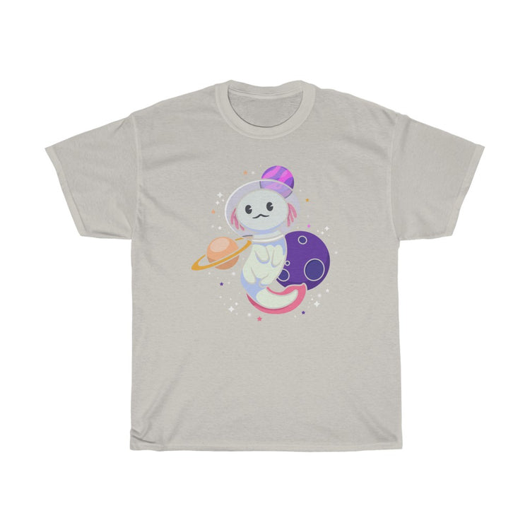 Humorous Galaxies Planets Spaceman Adorable Axolotl Lover Novelty Planetary