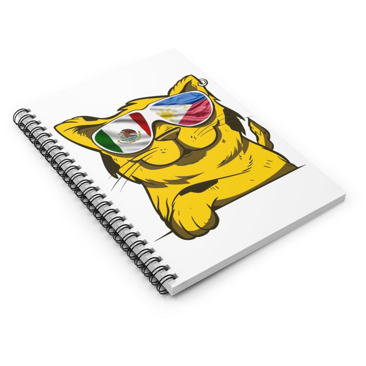 Spiral Notebook  Funny Filipino Kitten Enthusiasts Mexican Women Men Pinoy Humorous Asians