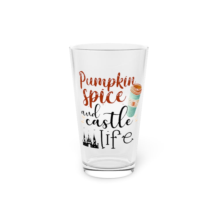 Beer Glass Pint 16oz  Pumpkin Spice And Castle Life Autumn