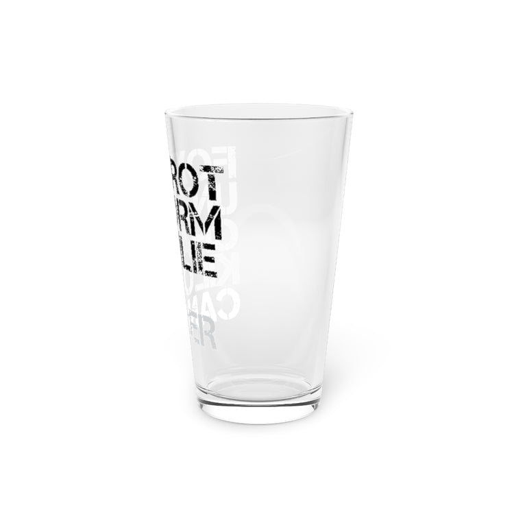 Beer Glass Pint 16oz  Ovarian Lung Awareness Supporters