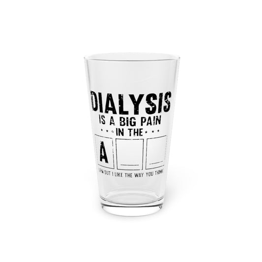 Beer Glass Pint 16oz  Humorous Surgery Transplantation Implant Operation Organs Humorous Dialysis