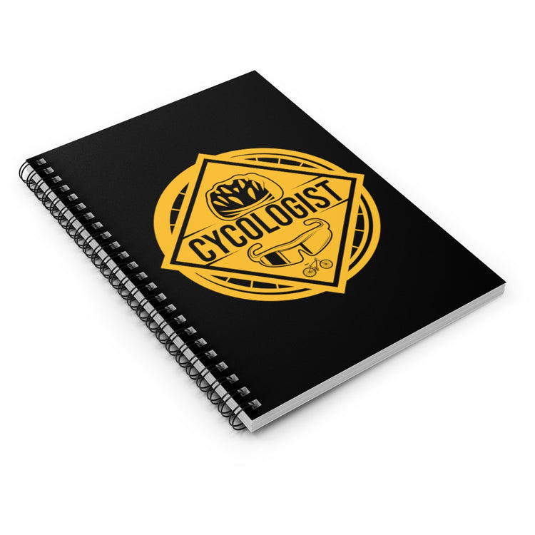 Spiral Notebook Humorous Cycologist Mountain Bike Two Wheels Pedals Racing Novelty Competition Bicyclist Bicycle Fixie Riding