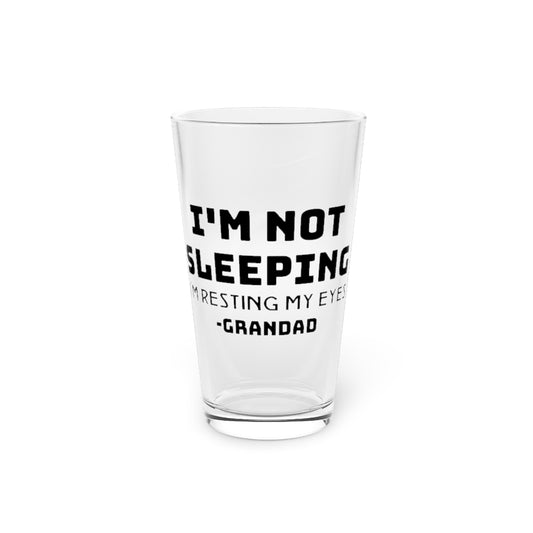 Beer Glass Pint 16oz  Novelty Father's Day Sarcasm Humor Grill Party Granddad Humorous Grandpa Family