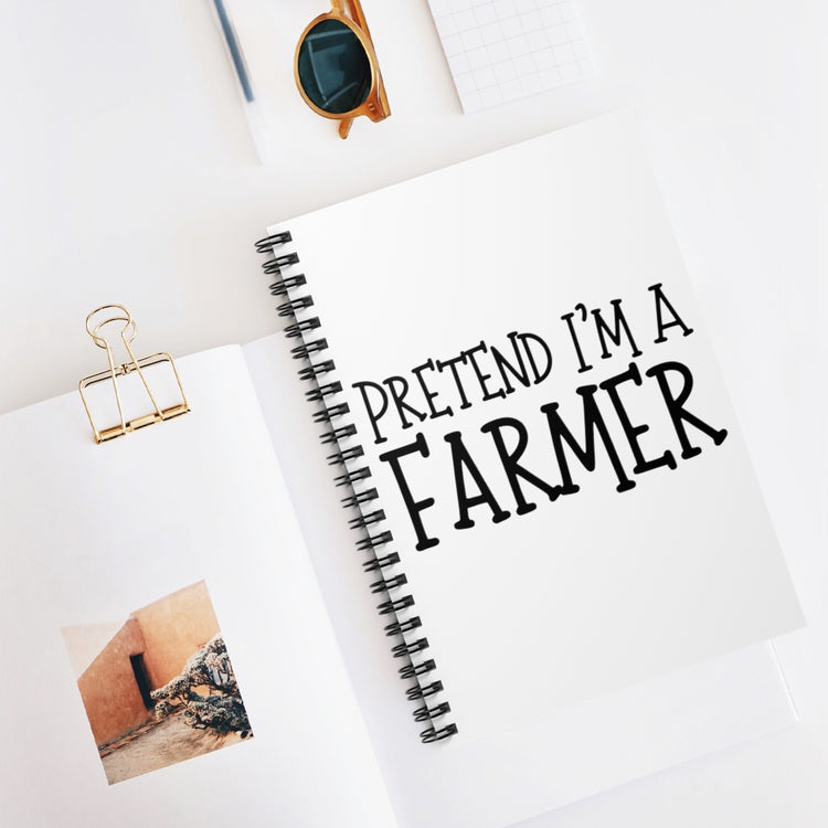 Spiral Notebook  Funny Farmer Halloween Creativity Women Men Costume  Hilarious Farmingcostume Monsters Enthusiasts Sarcasm Pun