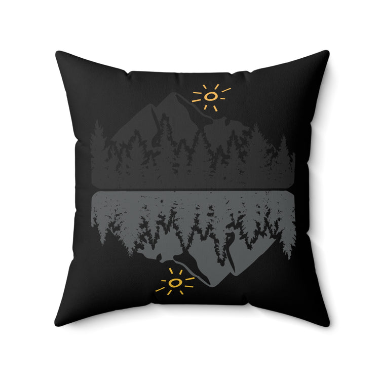 Crater Lake Mountain Wanderlust Camping Spun Polyester Square Pillow