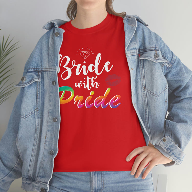 Humorous LGBTQ Bridal Appreciation Statements Graphic Puns Hilarious Supportive Bridesmaid Illustration Quote Black Shirt / White Print for