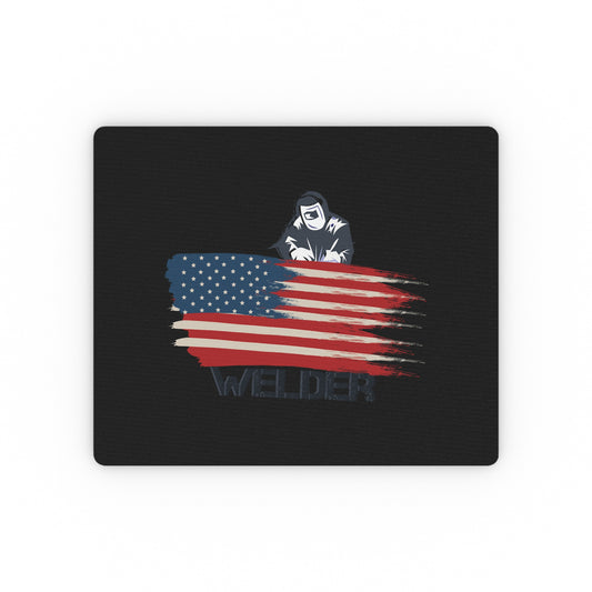 Novelty 4th Of July Freedom Pride Tee Shirt Gift Cute Patriotic Welder American Flag Graphic Men Women TShirt Rectangular Mouse Pad