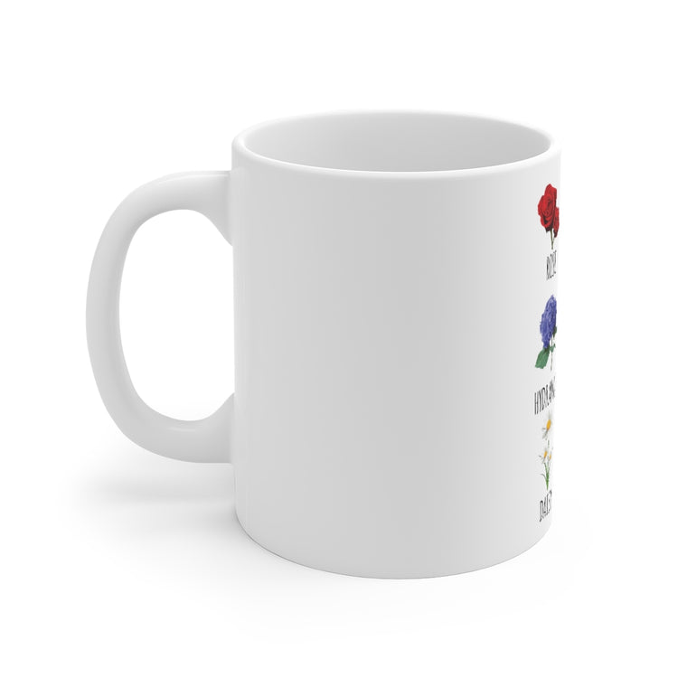 White Ceramic Mug  Humorous Planting Illustration Leaves Definition Gardening Hilarious