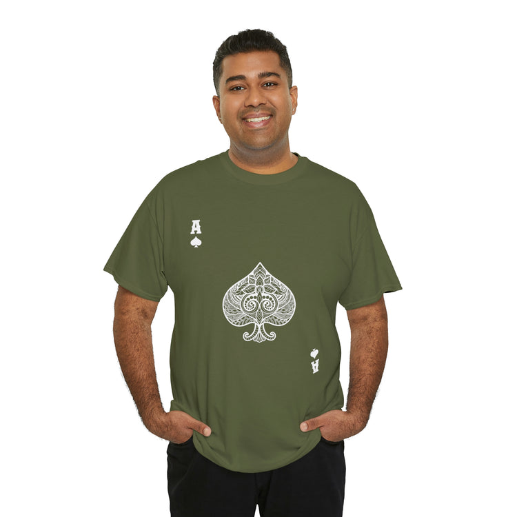 Humorous Poker Gambling Gambler Stake Wager Enthusiast Novelty Card Risk Betting Bet Casino Leisure Lover Unisex Heavy Cotton Tee