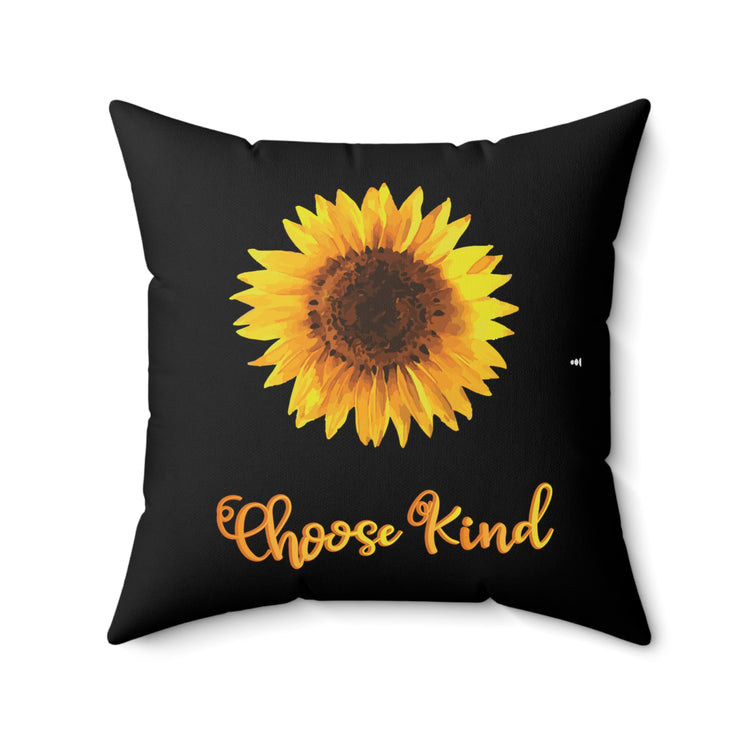 Sunflower choose kind Awareness Autism Spun Polyester Square Pillow