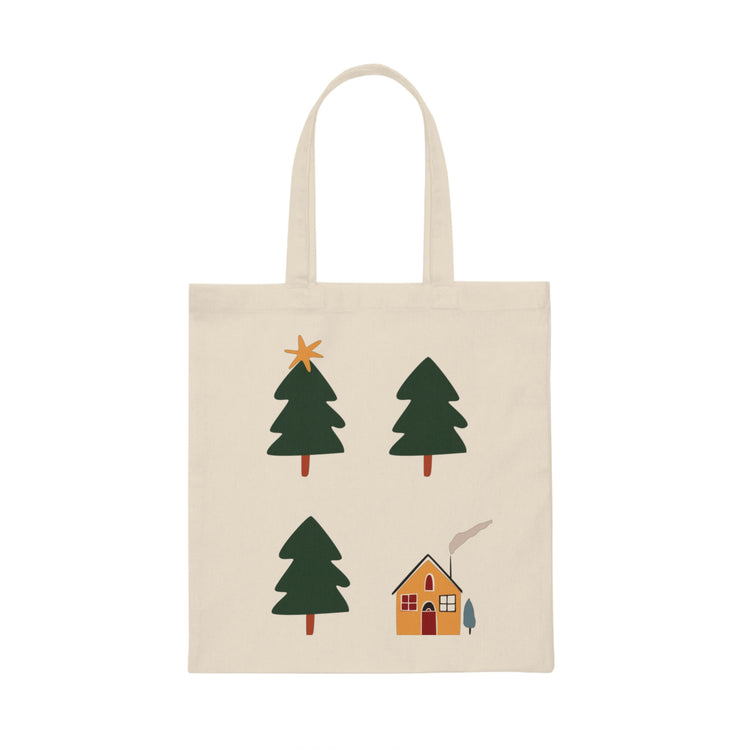Inspirational Celebrating Enthusiasts Holidays Graphic Motivational Christmastide Devotee Illustration Canvas Tote Bag