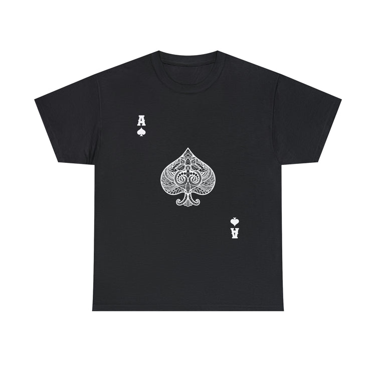 Humorous Poker Gambling Gambler Stake Wager Enthusiast Novelty Card Risk Betting Bet Casino Leisure Lover Unisex Heavy Cotton Tee