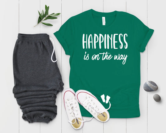 Happiness Is On The Way Baby Bump Shirt - Teegarb