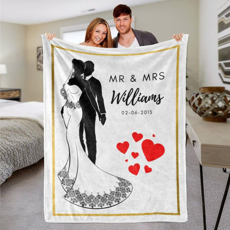 Customized Your Name And Date Blanket