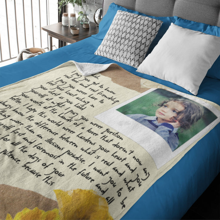 PERSONALIZED LETTER BLANKET GIFT FOR KIDS