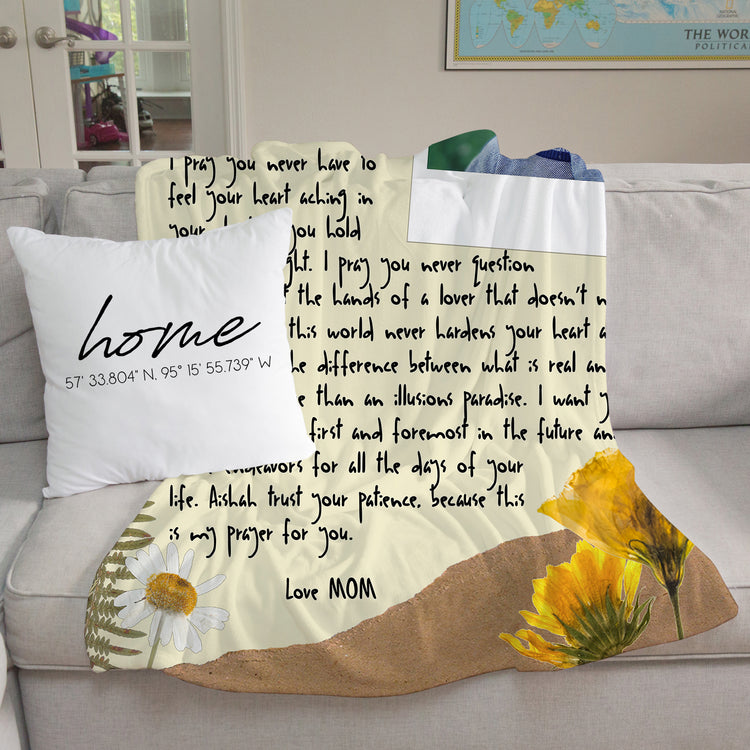 PERSONALIZED LETTER BLANKET GIFT FOR KIDS