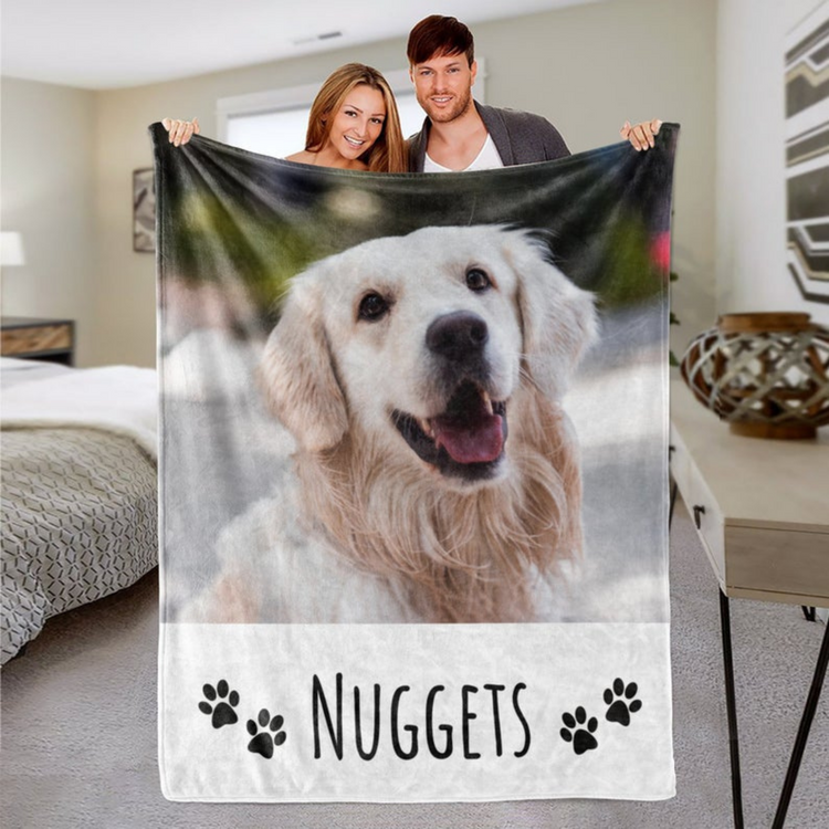 Personalized Pet Dog Photo Blanket