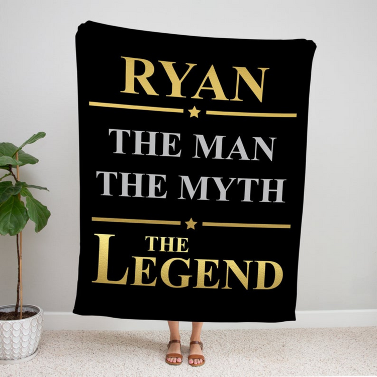 Personalized The Man Myth Legend Name Blanket