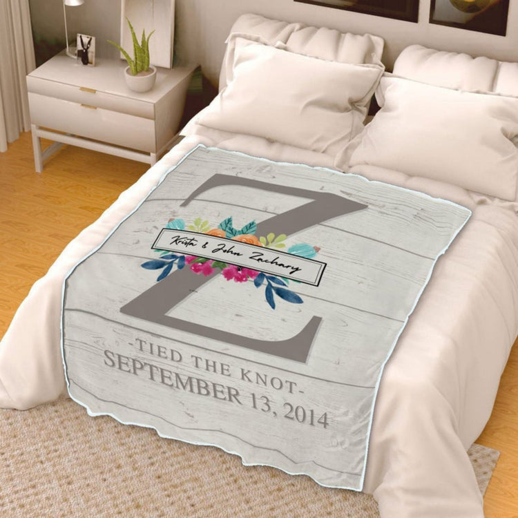 Personalized His and Hers Couple Blanket
