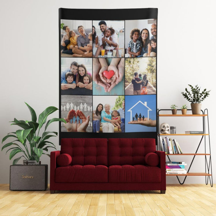 Personalized Photo Tapestry Wall Hanging