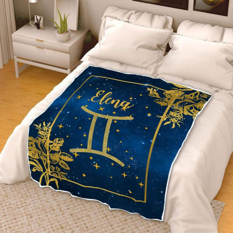Personalized Zodiac Sign Astrology Blanket
