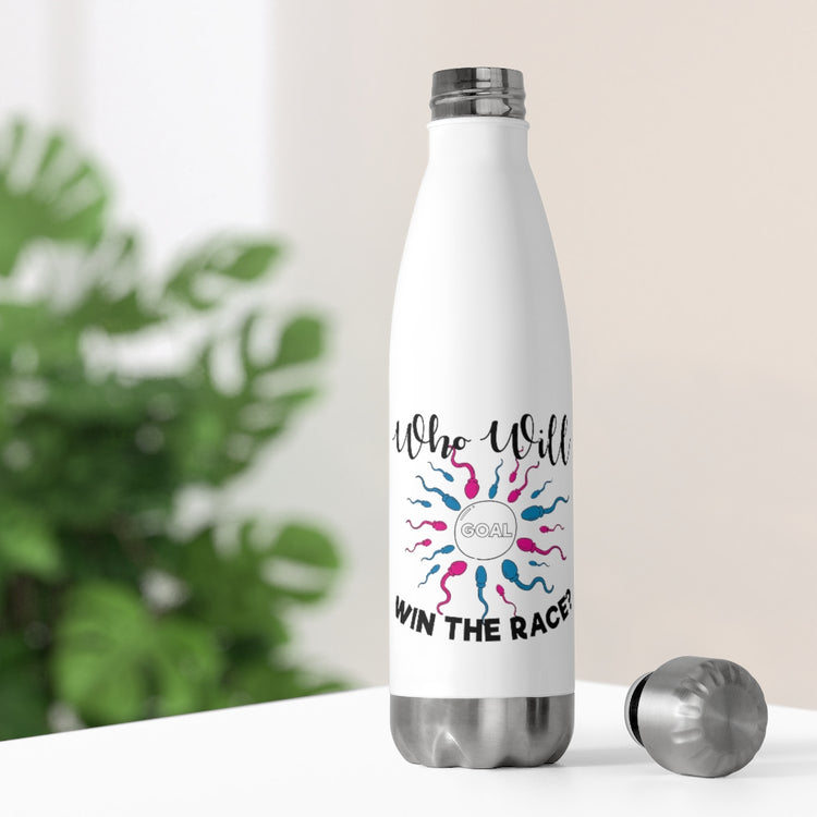 20oz Insulated Bottle  Who Will Win The Race Funny Gender Announcement