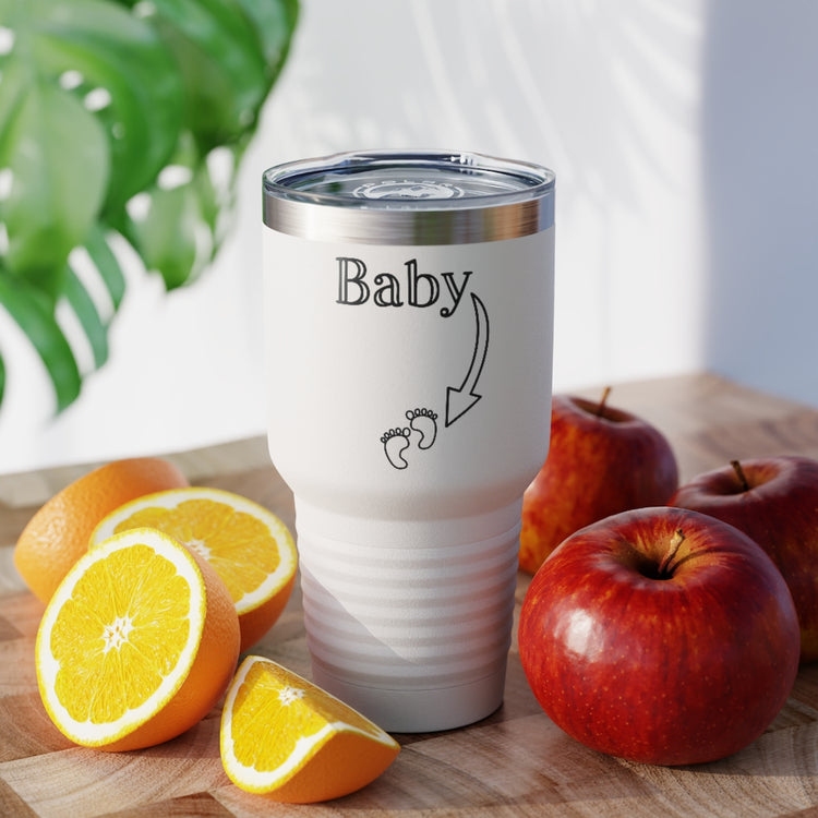 30oz Tumbler Stainless Steel Colors  Humorous Babies Bellies Expecting Mommas Mockeries Graphic Hilarious Birthing Offsprings Tummies Puns Line