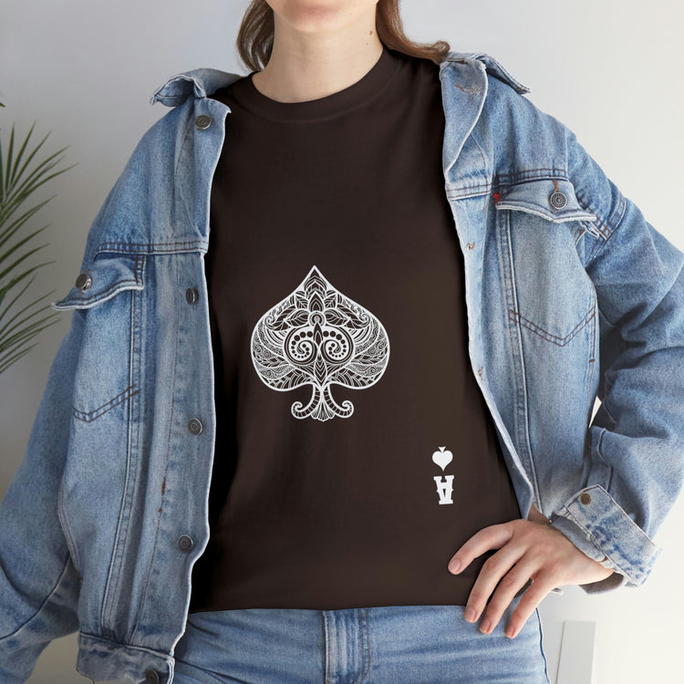 Humorous Poker Gambling Gambler Stake Wager Enthusiast Novelty Card Risk Betting Bet Casino Leisure Lover Unisex Heavy Cotton Tee