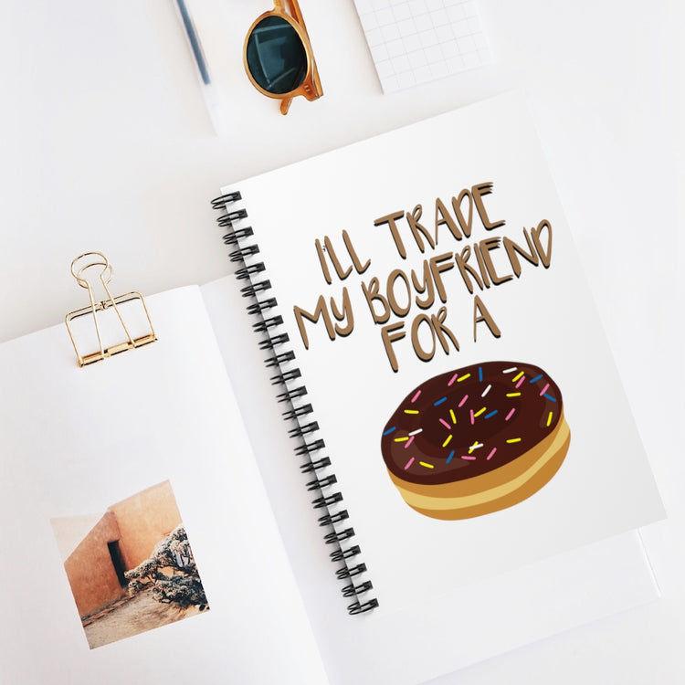 Spiral Notebook  Funny Novelty Donut  Instrument Gift Humorous dessert Cute Graphic Gift