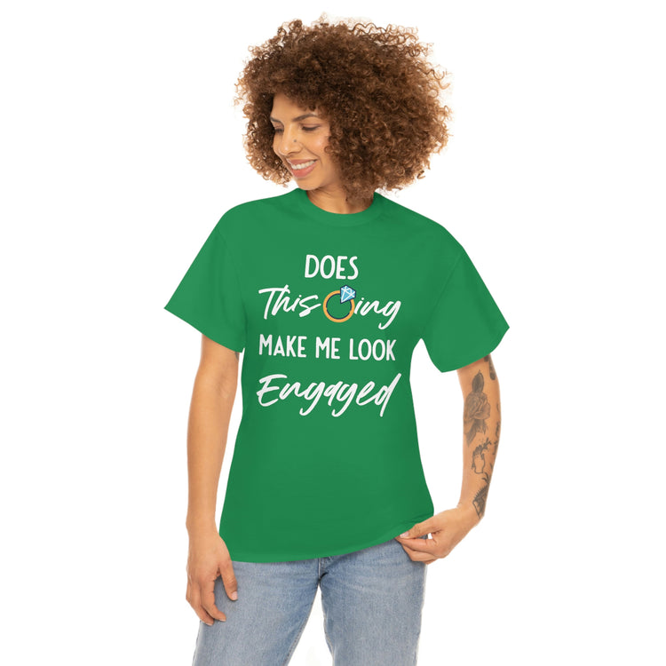 Humorous Delighted Fiancee Sarcastic Statements Line Puns Hilarious Bragging Bride Mockeries Wedding Sayings Black Shirt / White Print for