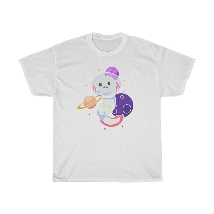 Humorous Galaxies Planets Spaceman Adorable Axolotl Lover Novelty Planetary