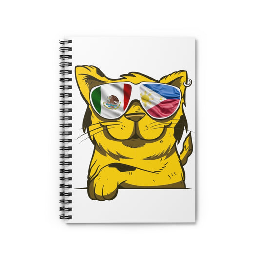 Spiral Notebook  Funny Filipino Kitten Enthusiasts Mexican Women Men Pinoy Humorous Asians