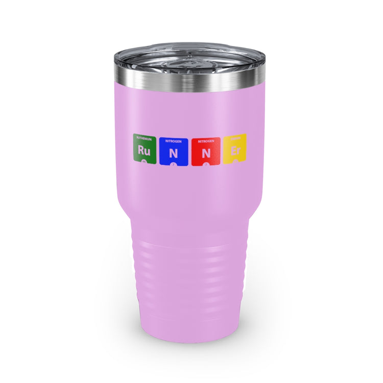 30oz Tumbler Stainless Steel Colors Funny Runner Periodic Table of Elements