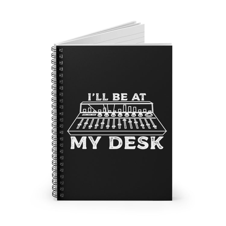 Spiral Notebook Humorous Music Recorder Recording Atelier Tech Funny  Office Workroom Lover Men Women