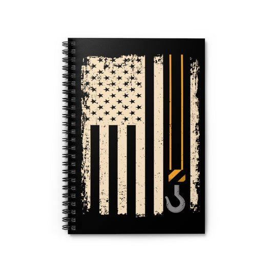 Spiral Notebook  Hilarious Cranes Controller Lover Construction Patriotic Enthusiast Humorous