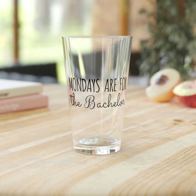 Beer Glass Pint 16oz Humorous Bachelors Mondays Engagements Wedding Fiance Groom Humors Groomsmen