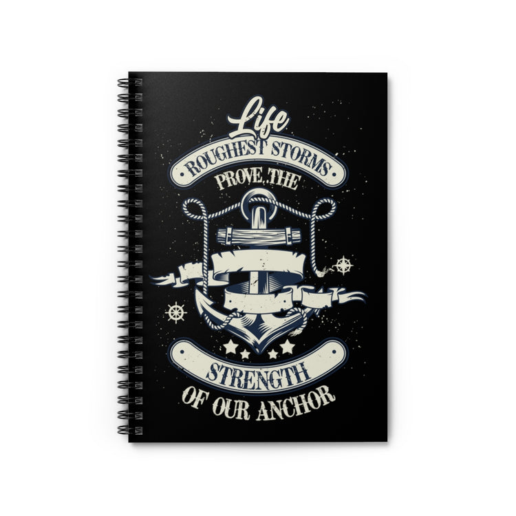 Spiral Notebook Hilarious Roughest Storms Prove Strengths Of Our Anchor Inducing Novelty Inspirational Motivational  Inducing