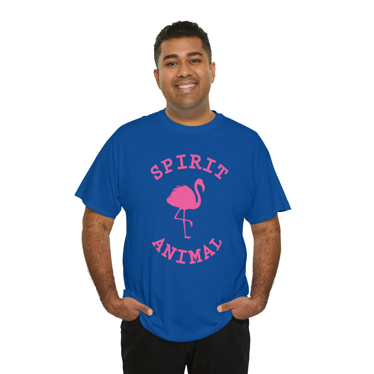 Shirt Funny Spirit Animal Flamingo Bird Lover Wildlife Colorful Hilarious Nature Unique T-Shirt Unisex Heavy Cotton Tee