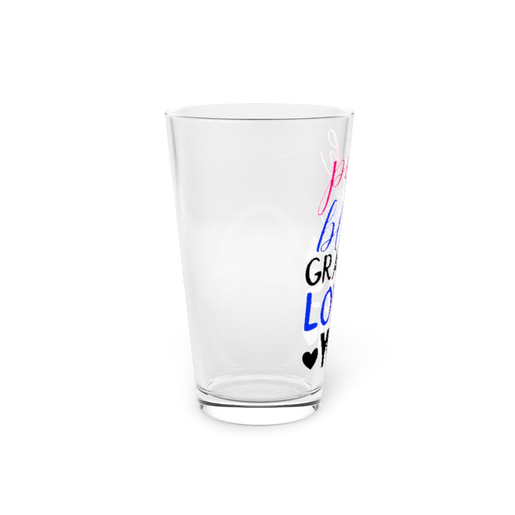 Beer Glass Pint 16oz  Pink Or Blue Grandpa Loves You Gender Reveal Grandfather