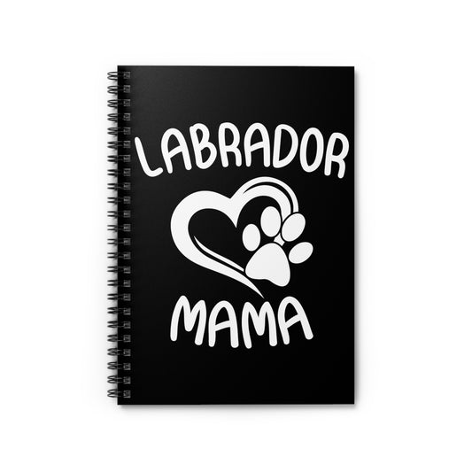 Vintage Labradors Momma Illustration Cute Dog Parents Graphic Sayings Men Women T Shirt Spiral Notebook - Ruled Line